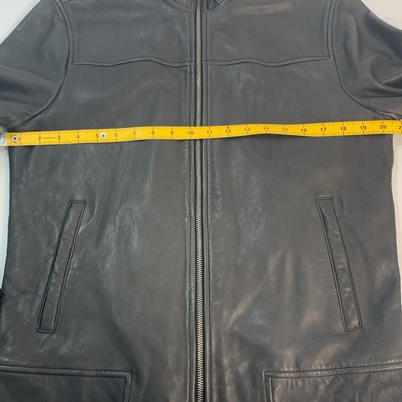 Men’s All Saints Astoria buttery soft lamb leather jacket size medium - Picture 12 of 16